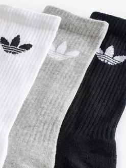 Sokken|Sokken*adidas Zwart - Originals verpakking van 6 Trefoil enkelsokken