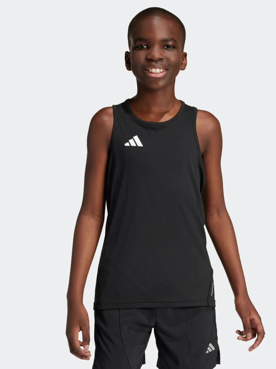 Rompertjes En Hemdjes*adidas - Team Kids Tanktop Zwart