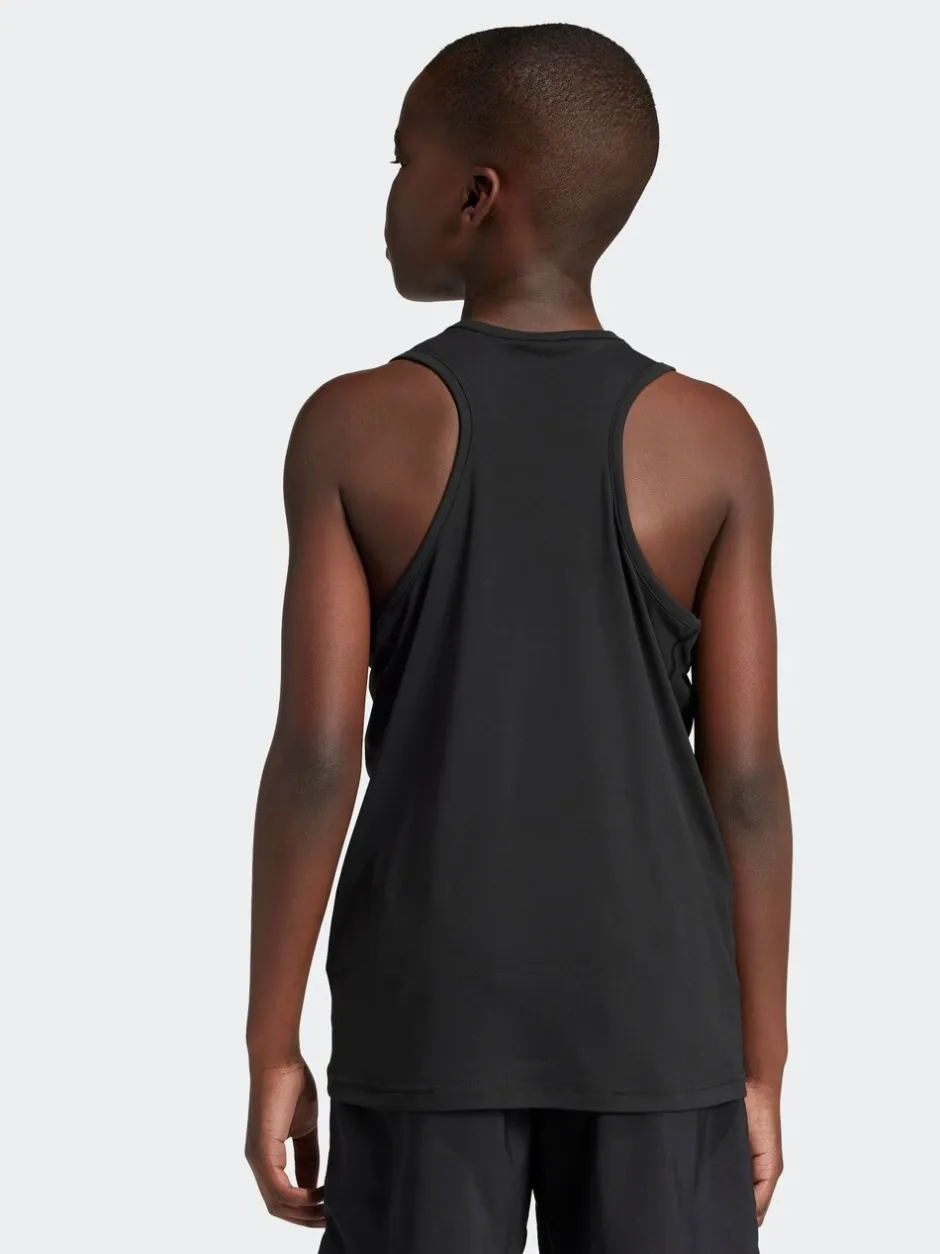 Rompertjes En Hemdjes*adidas - Team Kids Tanktop Zwart