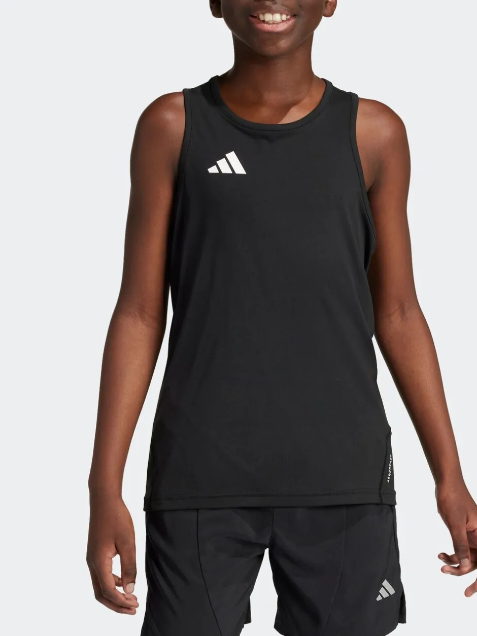 Rompertjes En Hemdjes*adidas - Team Kids Tanktop Zwart