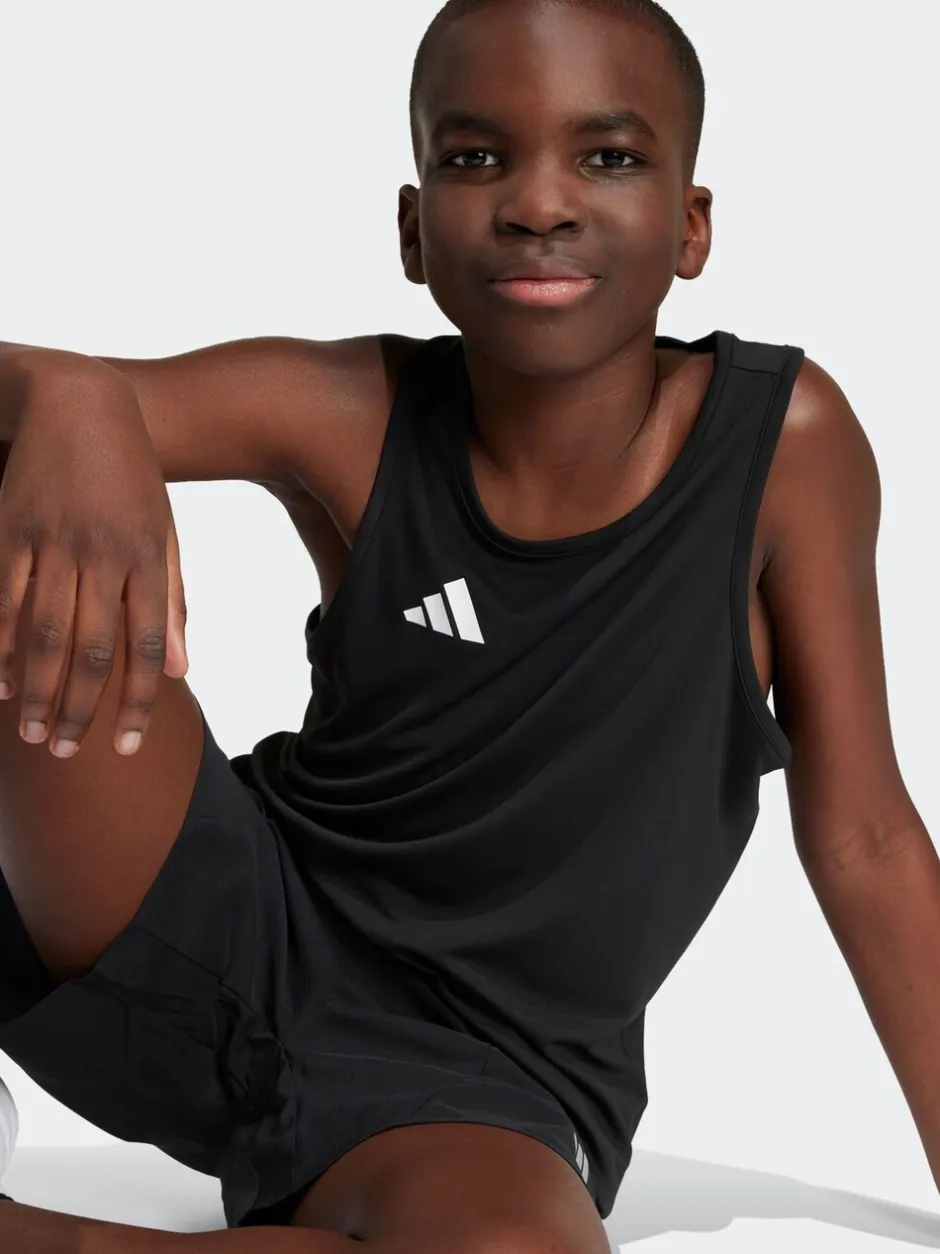 Rompertjes En Hemdjes*adidas - Team Kids Tanktop Zwart