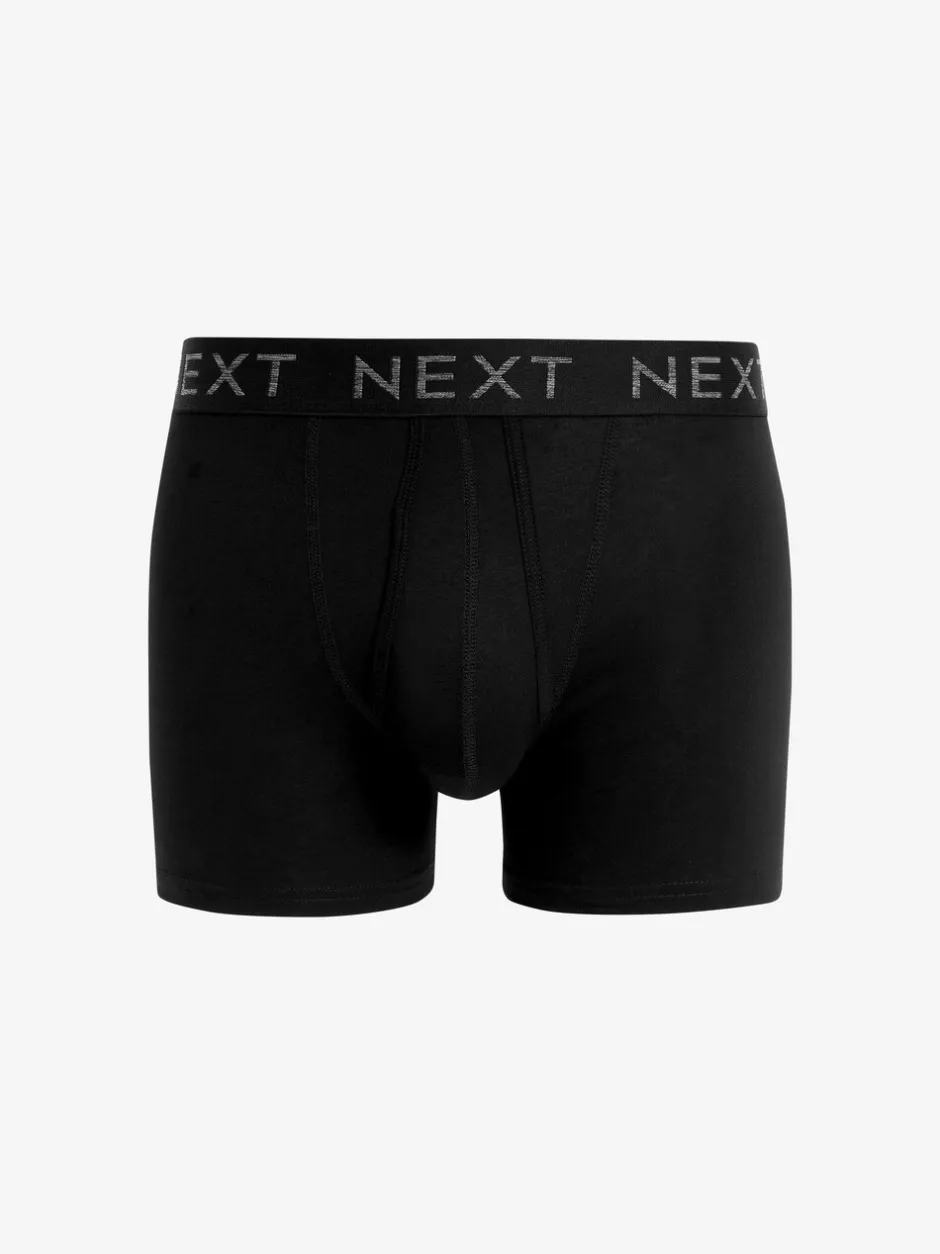 Ondergoed|Ondergoed|Next Zwart - A-Front Katoenrijke Boxers 15 Verpakking