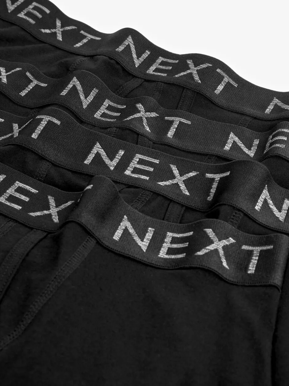 Ondergoed|Ondergoed|Next Zwart - A-Front Katoenrijke Boxers 15 Verpakking