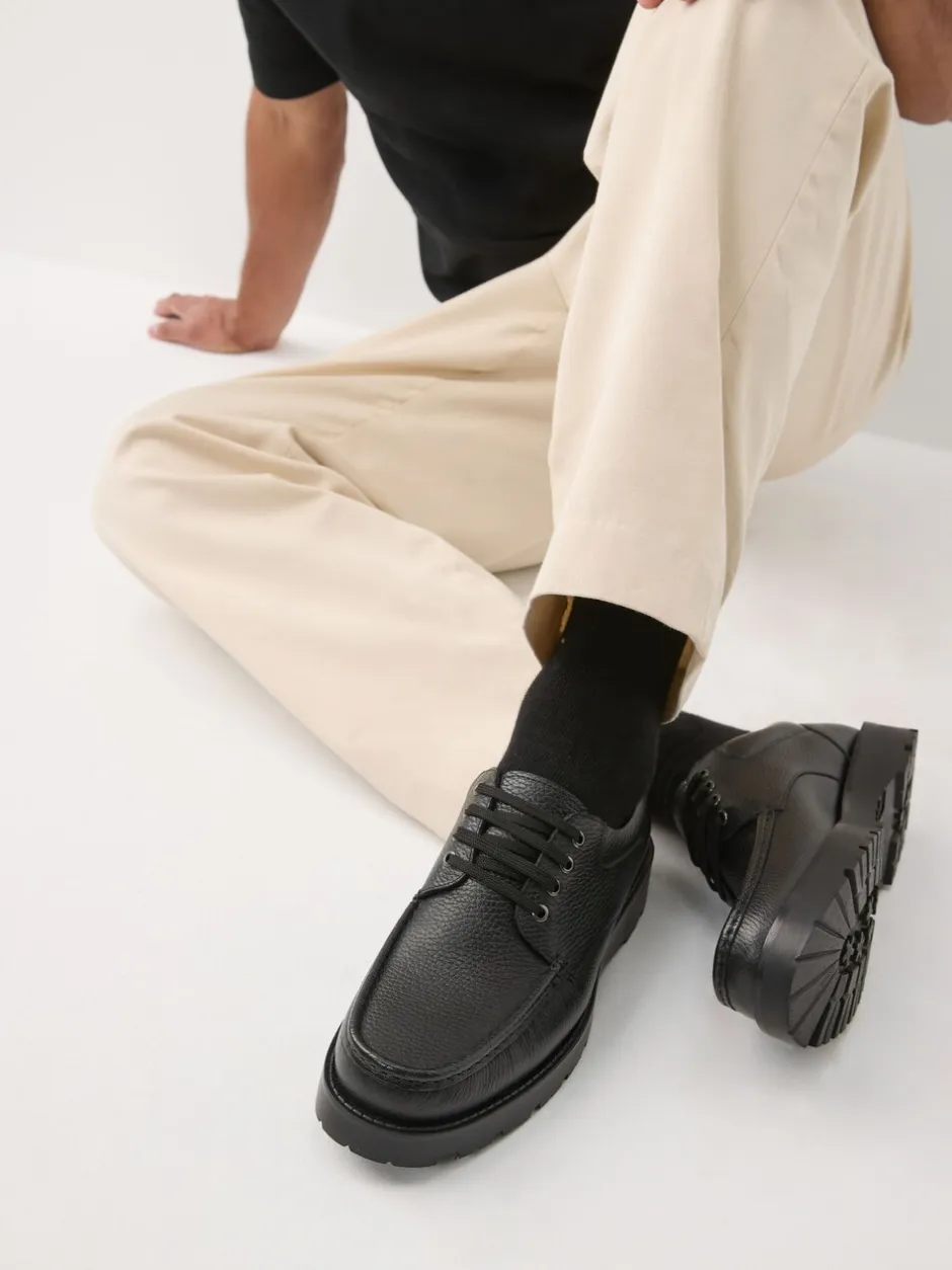 Schoenen|Formele Schoenen|Next Zwart - Apron Leather Shoes