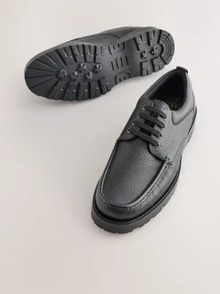 Schoenen|Formele Schoenen|Next Zwart - Apron Leather Shoes