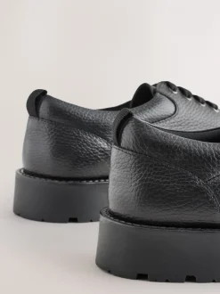 Schoenen|Formele Schoenen|Next Zwart - Apron Leather Shoes
