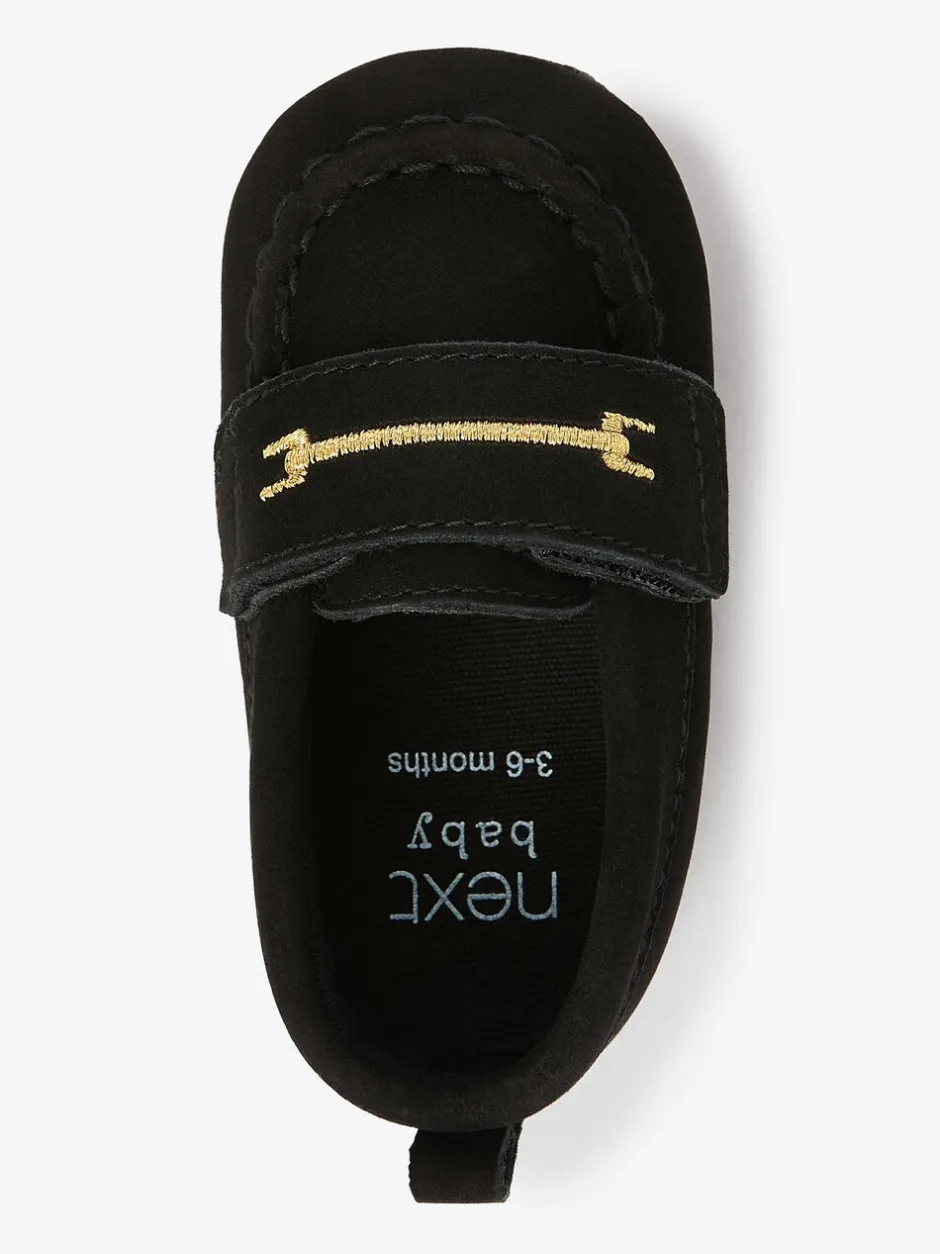 Babyschoenen*Next Zwart - Babyloafers (0-24 mnd)