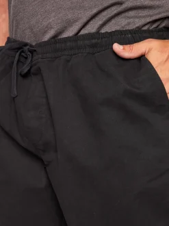 Shorts*BadRhino Big & Tall - Stretch Elasticated Waist Chinos Shorts Zwart
