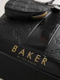 Tassen|Schoolkleding*Baker by Ted Baker - Embossed PU Tote Bag Zwart