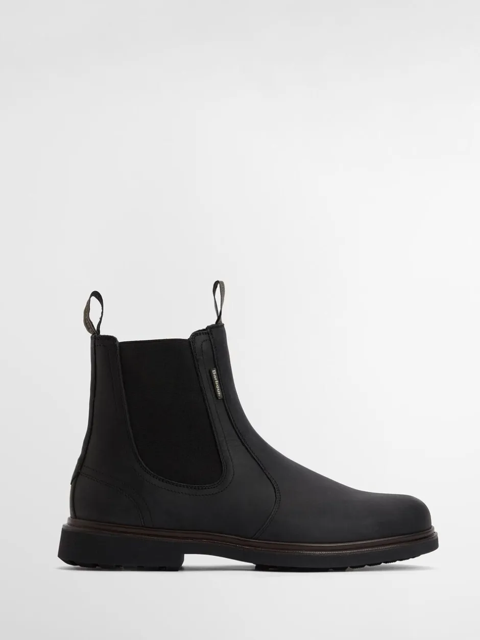Boots*Barbour - ® Hale leren Chelsea laars Zwart
