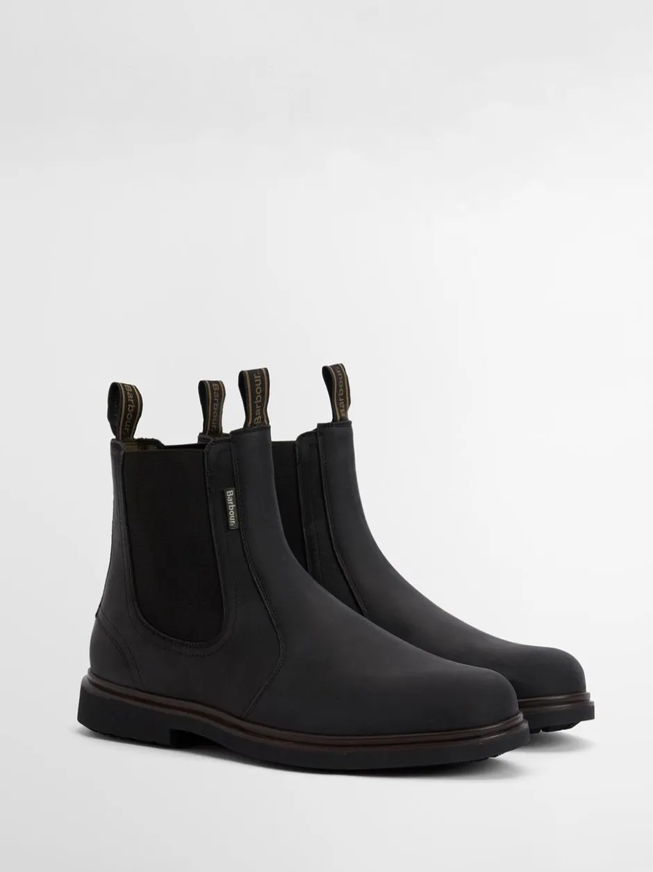 Boots*Barbour - ® Hale leren Chelsea laars Zwart