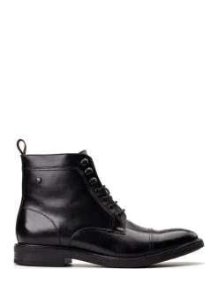 Formele Schoenen|Boots|Base London - Plymouth Toe Cap Boot Zwart