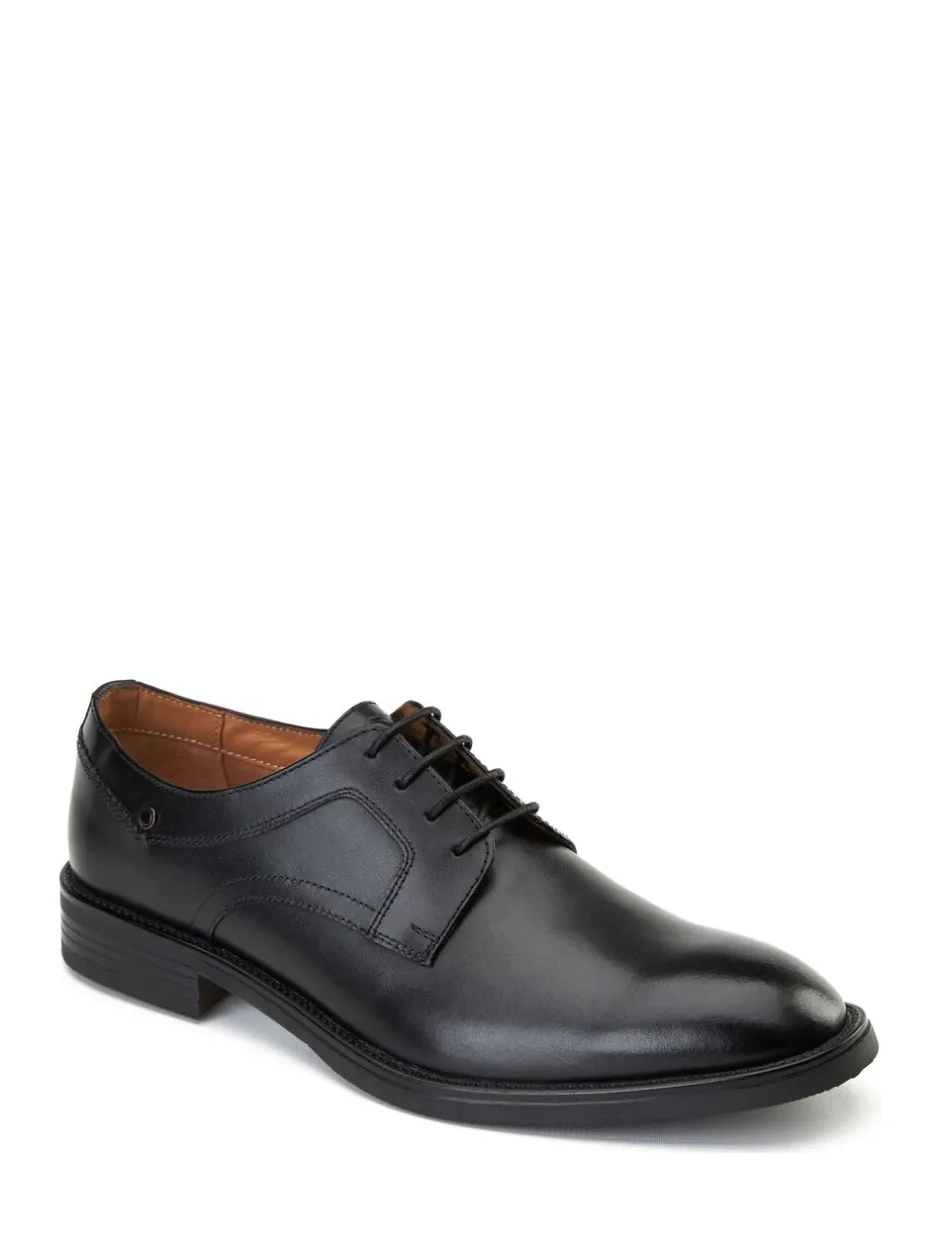 Schoenen|Formele Schoenen*Base London - Sleeve Lace Up Shoe Zwart