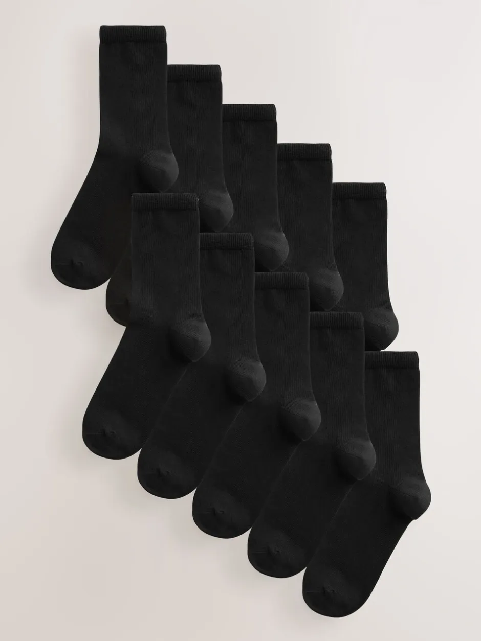 Sokken En Panty's|Next Zwart - Basic Ankle Socks 10 Pack