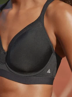 Beha's*Next - B-G Active sportbeha met hoge impact, Dry Tech, beugelbeha met volle cups Zwart