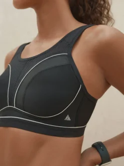 Beha's|Sportkleding|Next - B-G Active Sports hoge impact Dry Tech beha zonder vulling Zwart