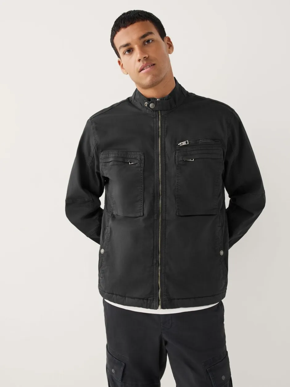 Jassen En Jacks|Next - Borg Lined Zip Through Funnel Jacket Zwart