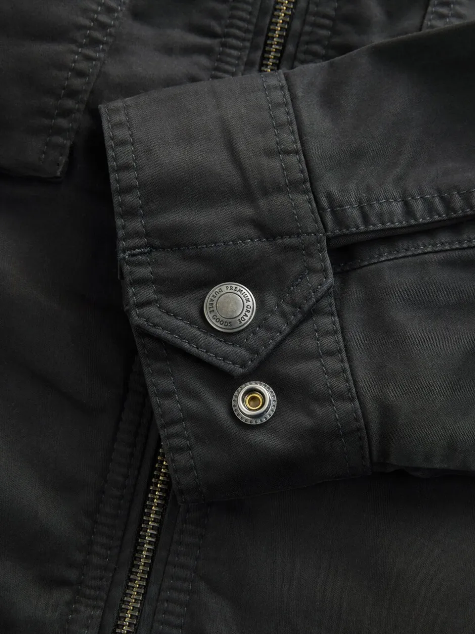 Jassen En Jacks|Next - Borg Lined Zip Through Funnel Jacket Zwart