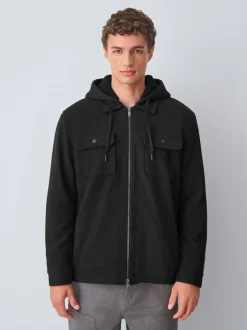 Sweaters En Hoody´S|Sweaters En Hoody´S|Next - Borg overshirt met fleecevoering Zwart