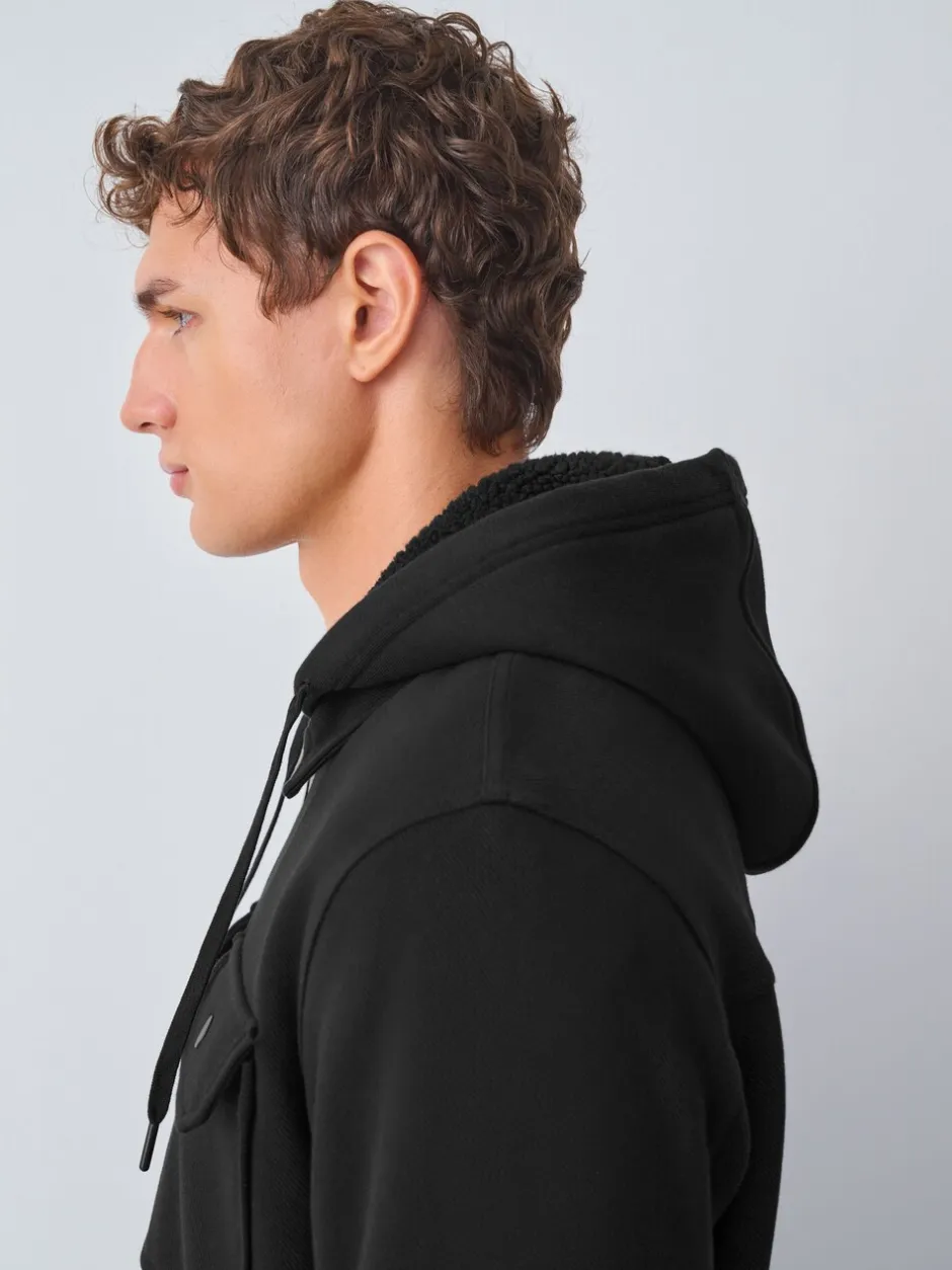 Sweaters En Hoody´S|Sweaters En Hoody´S|Next - Borg overshirt met fleecevoering Zwart