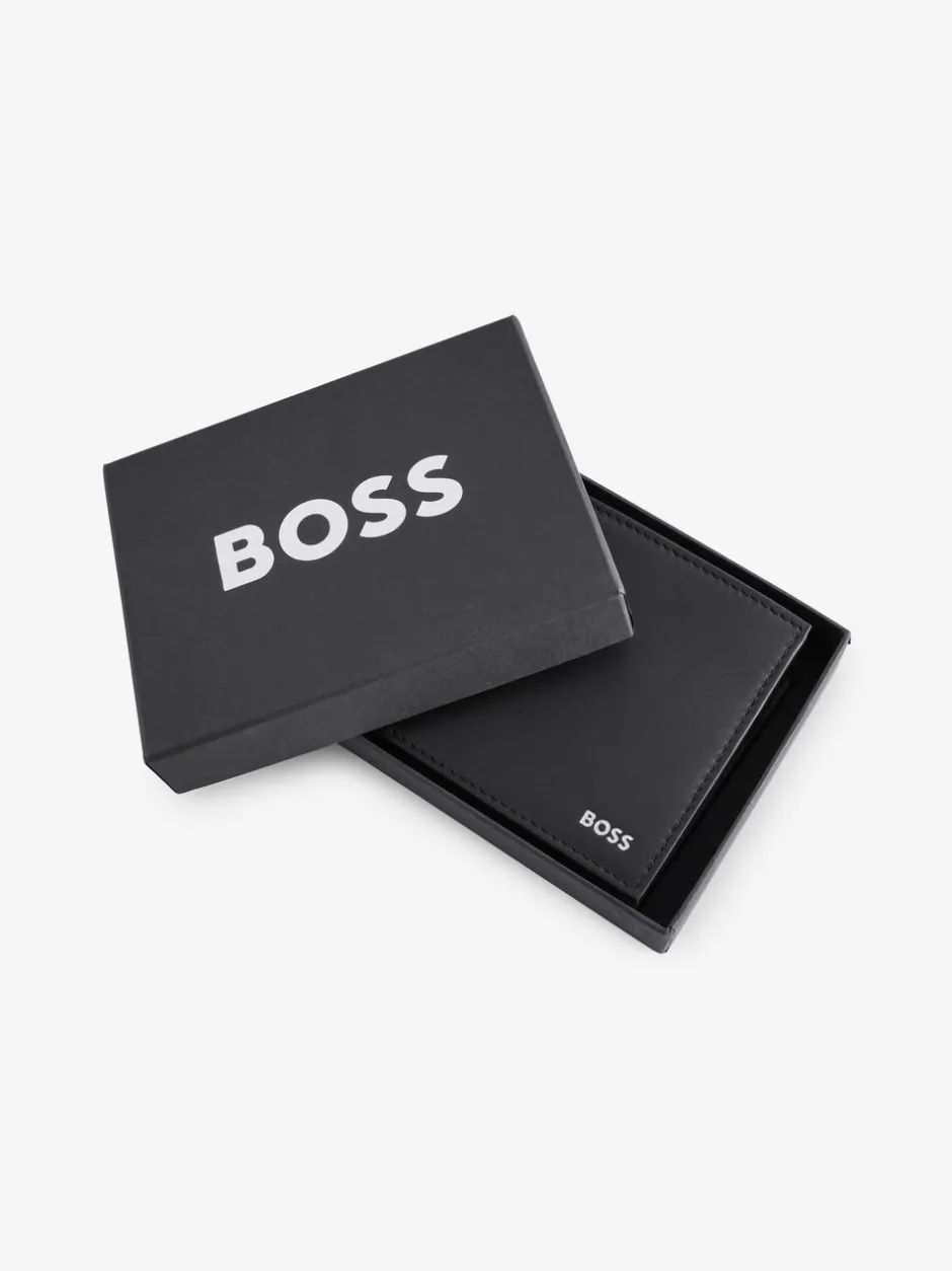 Portemonnees*BOSS - Randy Signature Logo Gevouwen Portemonnee Zwart