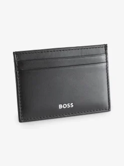 Portemonnees*BOSS - Regular Fit Randy Signature Logo Card Holder Zwart