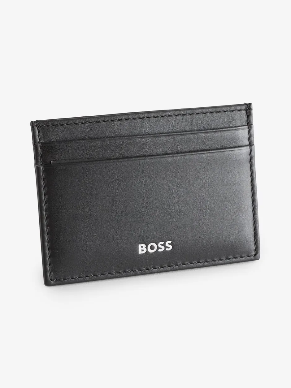 Portemonnees*BOSS - Regular Fit Randy Signature Logo Card Holder Zwart