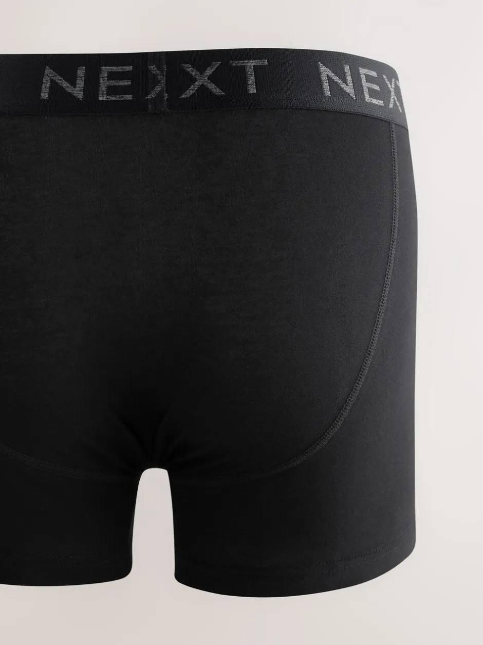 Ondergoed|Ondergoed*Next Zwart - Boxershorts van katoenrijk materiaal met A-voorkant