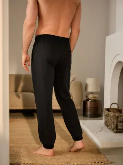 Joggingbroeken|Loungewear|Next - Brushback Heavyweight Open Joggers Zwart