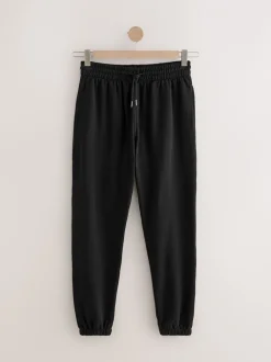 Joggingbroeken|Loungewear|Next - Brushback Heavyweight Open Joggers Zwart