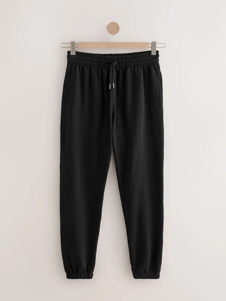 Joggingbroeken|Loungewear|Next - Brushback Heavyweight Open Joggers Zwart