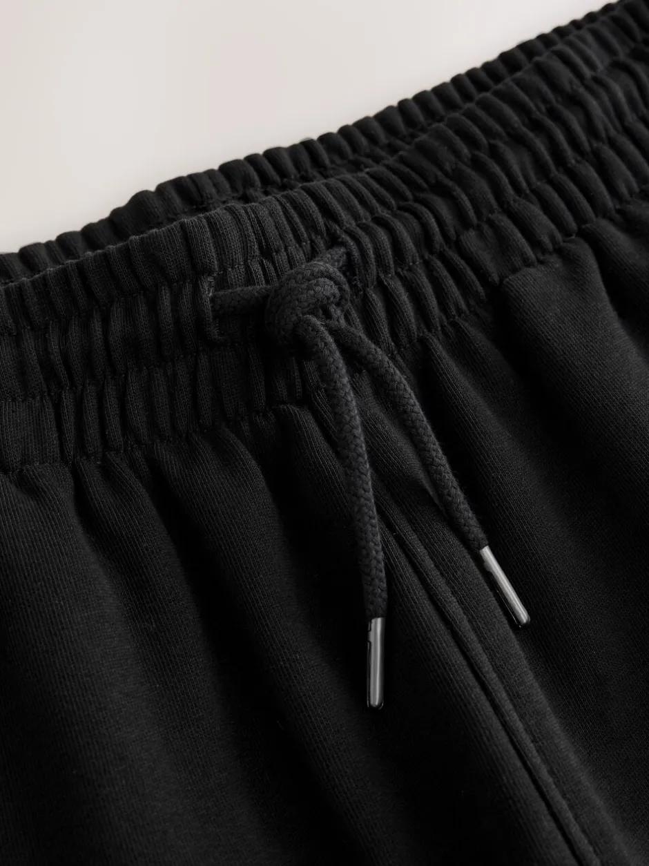Joggingbroeken|Loungewear|Next - Brushback Heavyweight Open Joggers Zwart