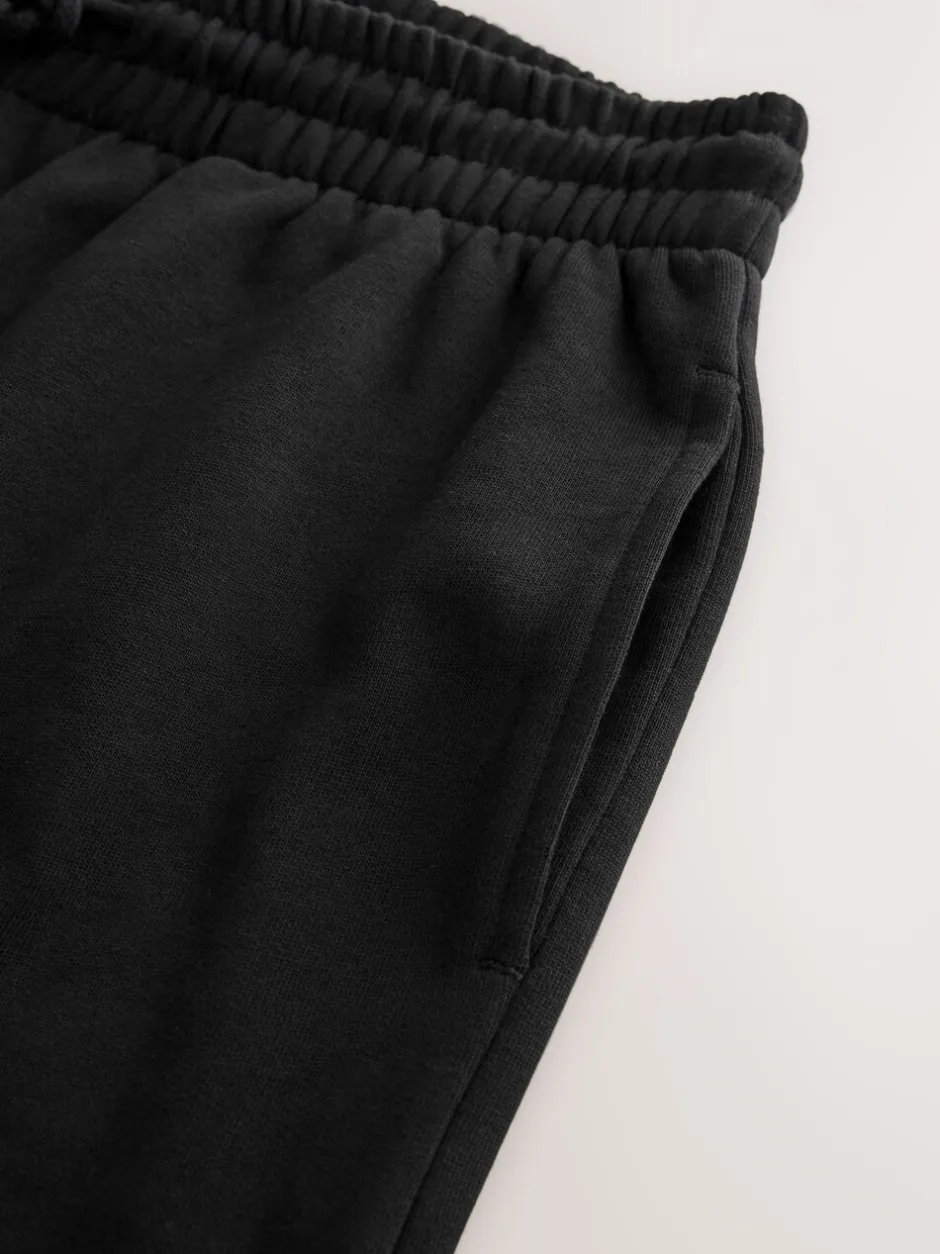 Joggingbroeken|Loungewear|Next - Brushback Heavyweight Open Joggers Zwart