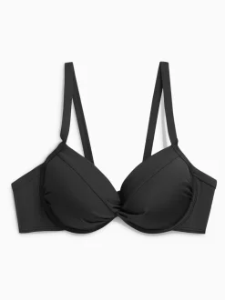 Badkleding|Next Zwart - Buikcorrigerende bikinitop met vulling en beugel
