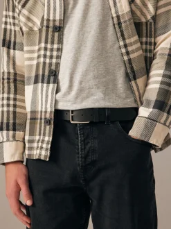 Riemen En Bretels*Next - Burnished Leather Belt Zwart