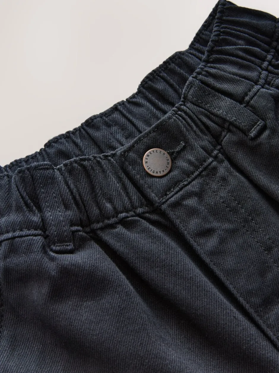 Broeken En Chino's|Next - Cargo broek van geweven twill-katoen (3-16jr) Zwart