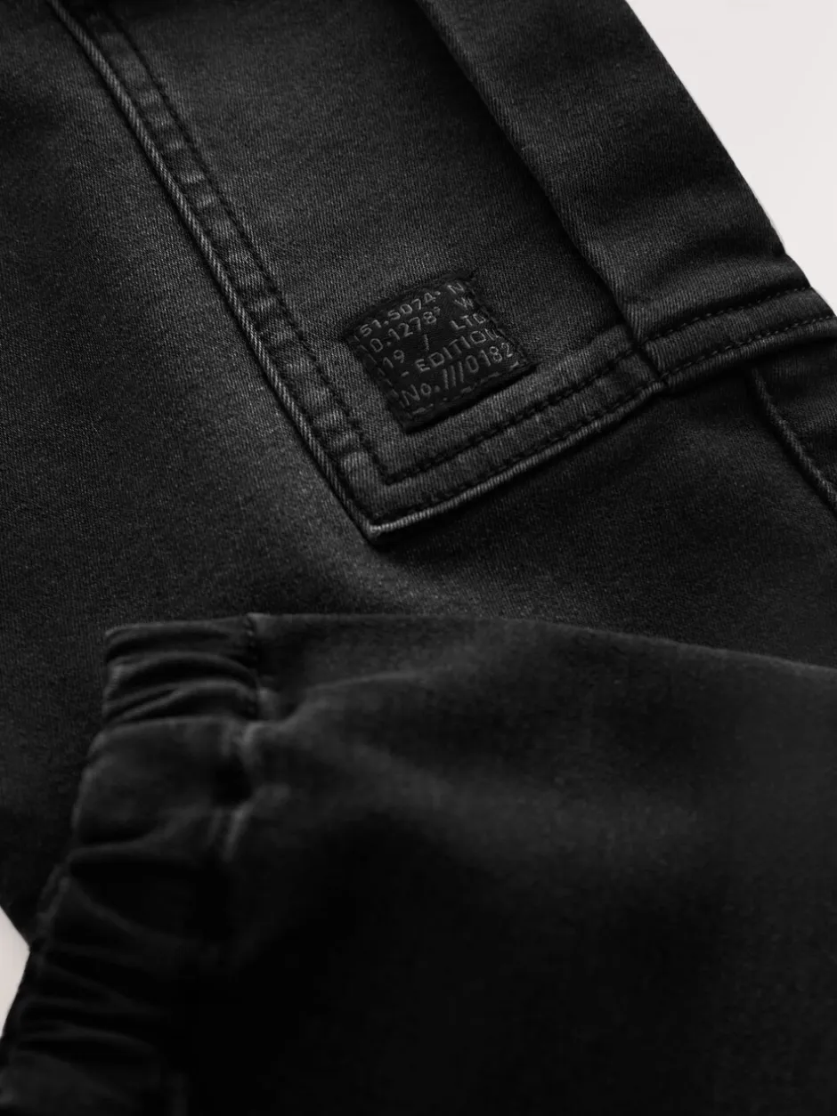 Jeans*Next - Cargo jeans met elastische taille (3-16 jr) Zwart