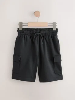 Shorts|Next Zwart - Cargo jersey short (3-16 jr)