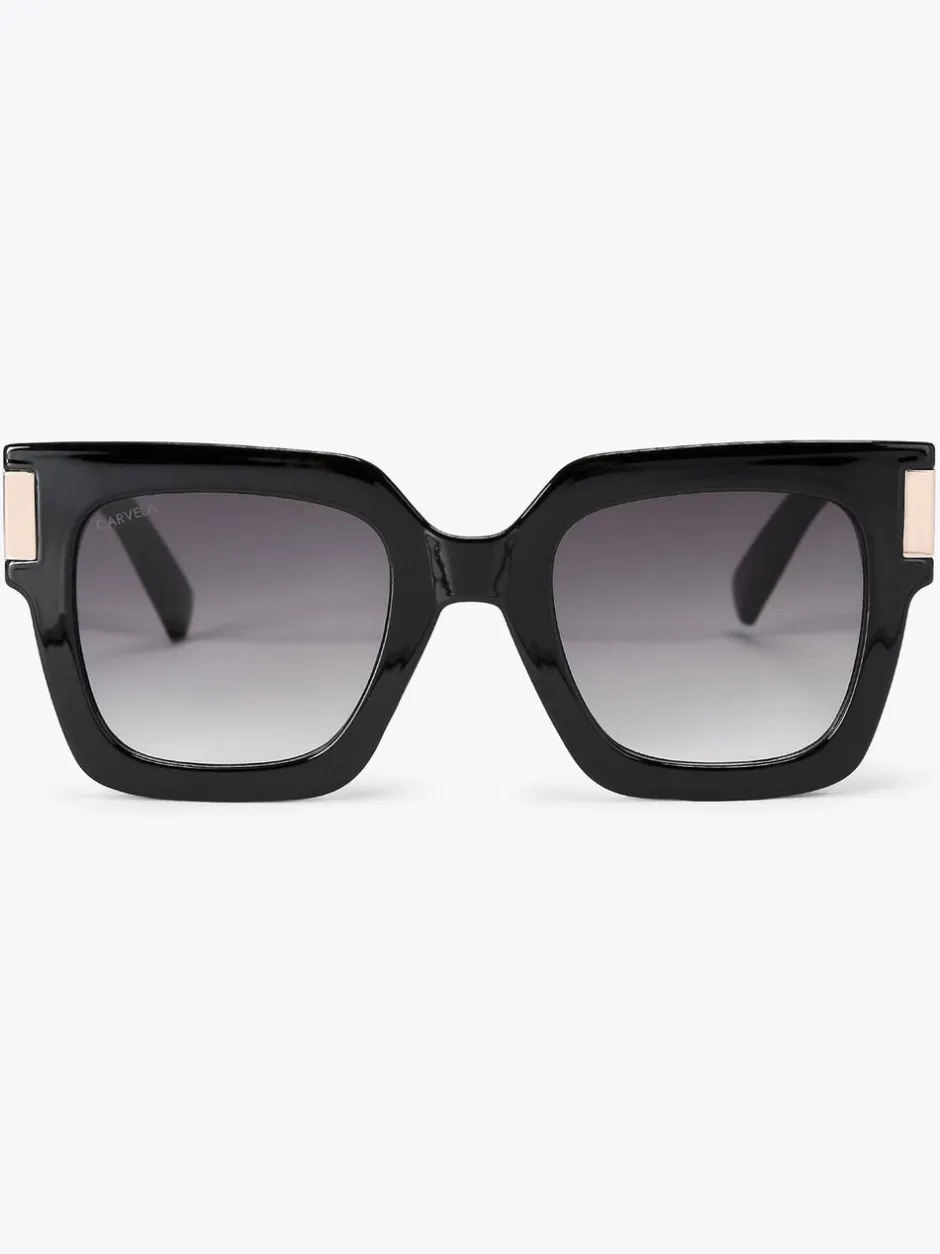 Zonnebril|Carvela - Chunky Flare Sunglasses Zwart