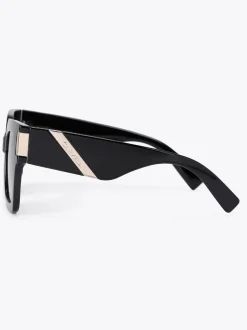 Zonnebril|Carvela - Chunky Flare Sunglasses Zwart