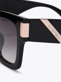 Zonnebril|Carvela - Chunky Flare Sunglasses Zwart