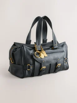 Tassen En Portemonnees|Next - Charm Buckle Hand Held Bag Zwart