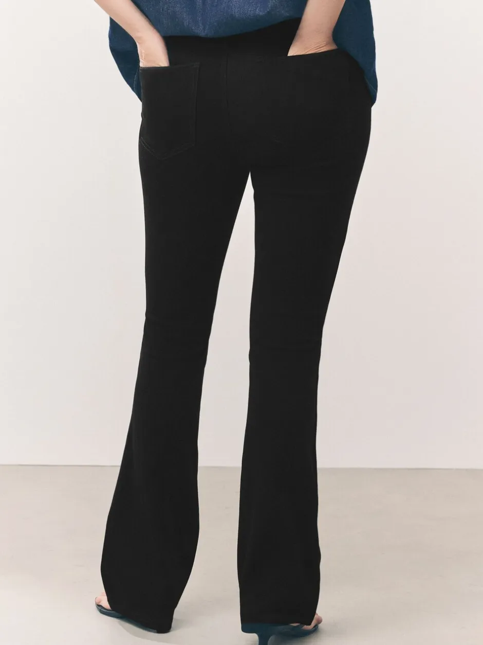 Leggings En Joggingbroeken*Next - Check Jersey Bootcut Leggings Zwart