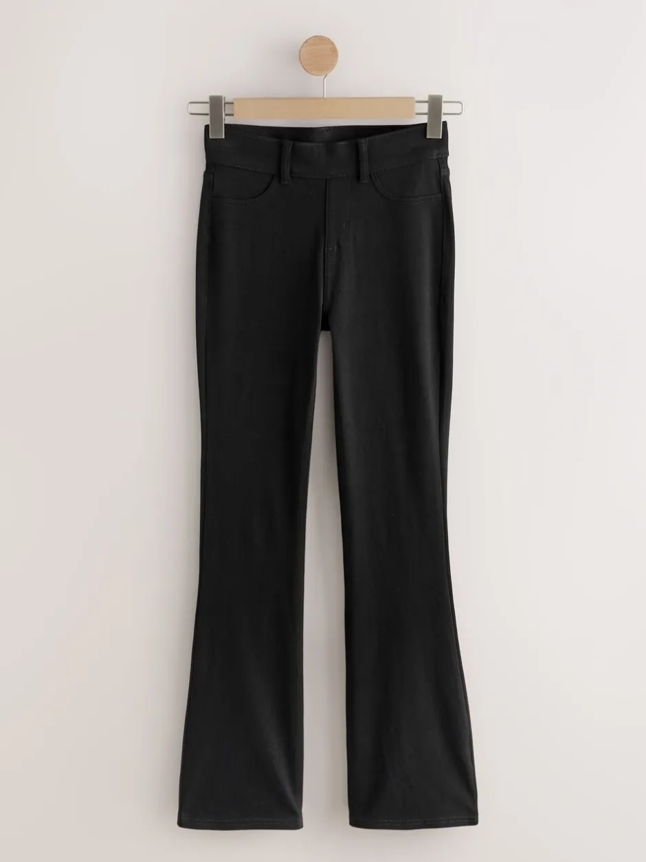 Leggings En Joggingbroeken*Next - Check Jersey Bootcut Leggings Zwart