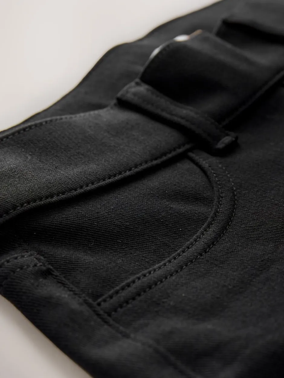 Leggings En Joggingbroeken*Next - Check Jersey Bootcut Leggings Zwart