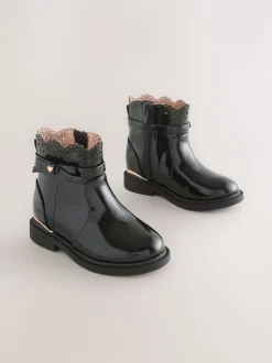 Schoolkleding|Boots*Next - Chelsea enkellaarzen met strik Zwart