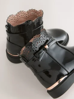 Schoolkleding|Boots*Next - Chelsea enkellaarzen met strik Zwart