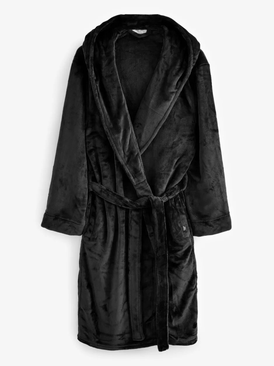 Kamerjassen En Badjassen|Chelsea Peers - - Fleece badjas Zwart