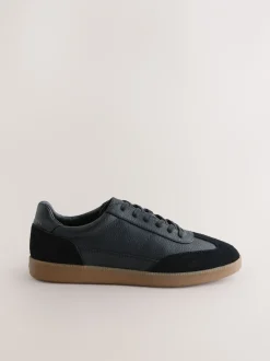 Sneakers*Next - Chic-casual vetersneakers met suède afwerking Zwart