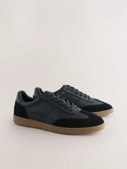 Sneakers*Next - Chic-casual vetersneakers met suède afwerking Zwart